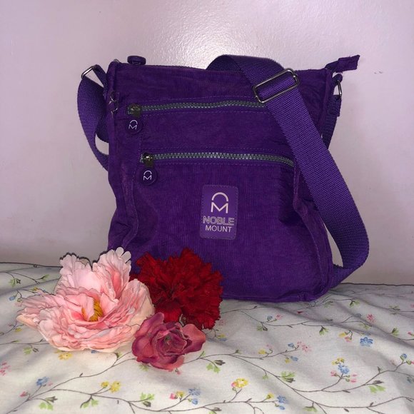 Noble Mount 💜 Crossbody Bag Purse Purple - Picture 2 of 8
